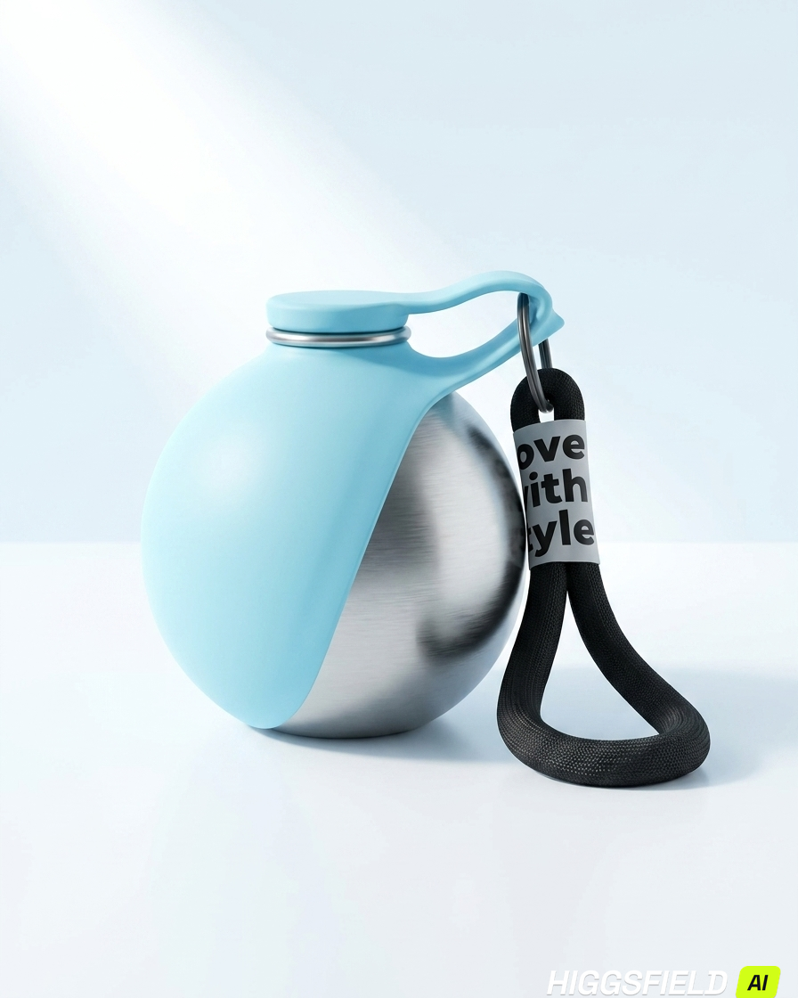WagWander portable dog water bottle in Sky Blue